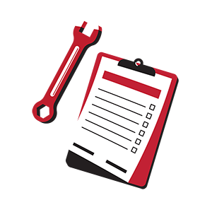 wrench and clipboard icon