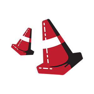traffic cones training icon