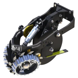 Row cleaner and dual UMO with cam adjust, air cylinder, side treader wheels and razor wheels