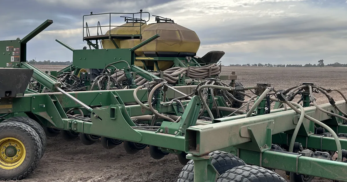 John Deere air seeder tubing